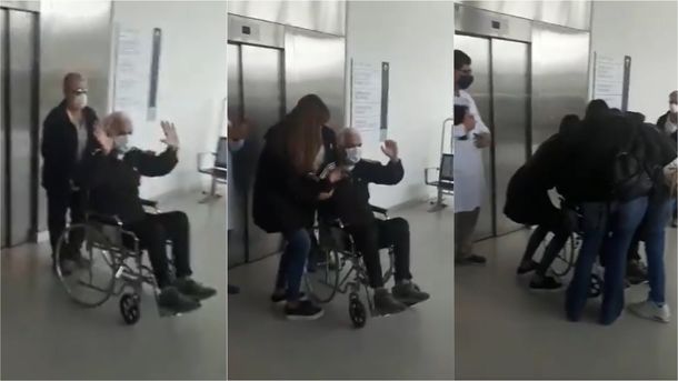 VIDEO: Emotiva alta de un paciente que tenía coronavirus