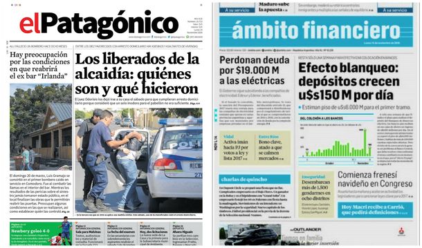 tapa diarios 14-11-16