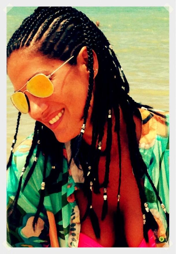 Silvina Escudero en sus vacaciones en Brasil