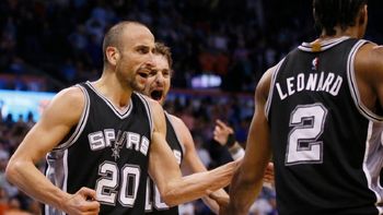 Manu Ginóbili y Kawhi Leonard Manu Ginóbili y Kawhi Leonard