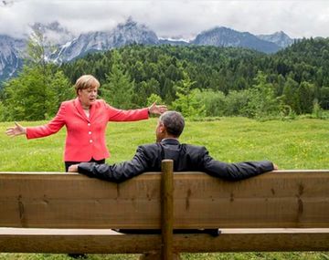 La foto viral de Merkel y Obama