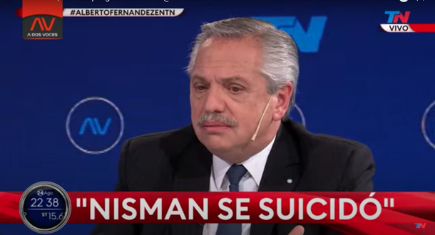 Alberto Fernández: Nisman se suicidó y yo espero que no haga algo así el fiscal Luciani