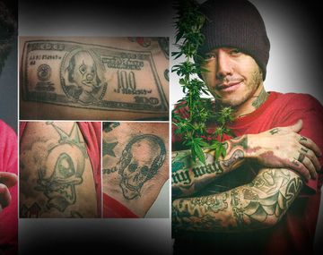 El amor de Sebastián Ortega por la marihuana y sus alusivos tatuajes
