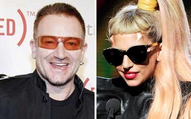 Bono y Lady Gaga