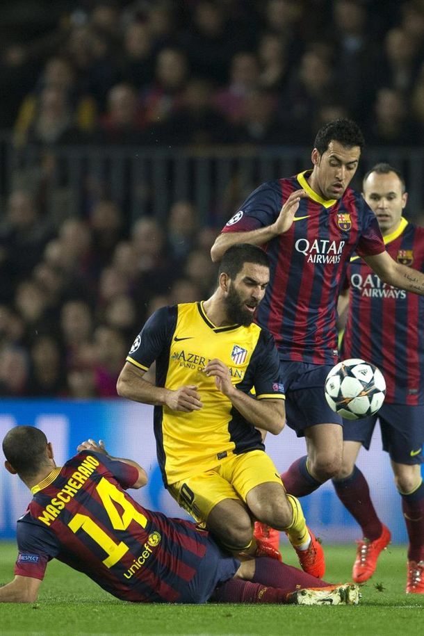 Atlético de Madrid rescató un empate ante Barcelona en la ida de cuartos de final