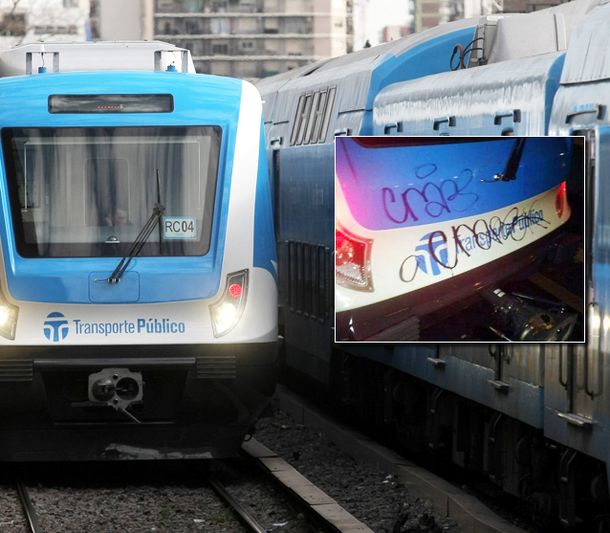 A Un Día De Ser Presentados Ya Hay Pintadas En Las Nuevos Trenes Del Sarmiento 7490