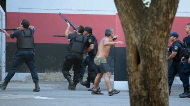 Impactante: así fue el tiroteo en la cancha de Newells