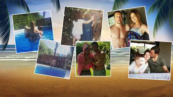 el dia de pileta de gime accardi, nico vazquez, la china suarez, paula y pedro con sus hijas el dia de pileta de gime accardi, nico vazquez, la china suarez, paula y pedro con sus hijas