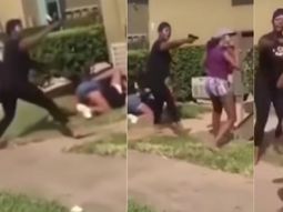 Apuntó con una pistola a una chica para que no detenga una pelea