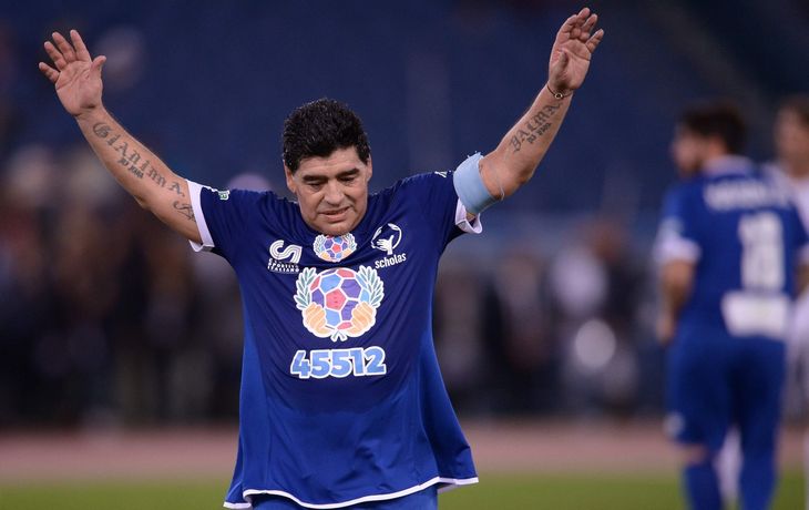 Diego Maradona dijo presente en el Partido por la Paz en 2016.&nbsp;