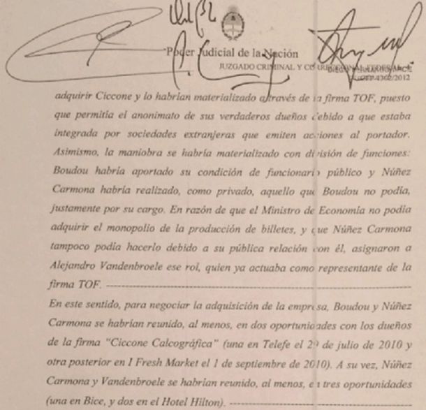 Esta es la declaración completa de Boudou ante el juez Lijo