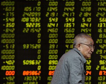 Baja moderada de las bolsas chinas
