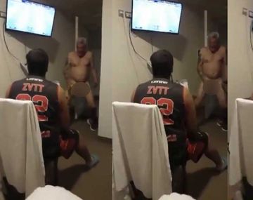 Esto lo guardo de recuerdo: el video del empleado de Boca bailando desnudo ante juveniles de Los Andes