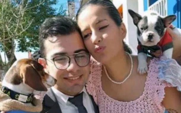 César Sena y Cecilia Strzyzowski, recién casados. César Sena y Cecilia Strzyzowski, recién casados.