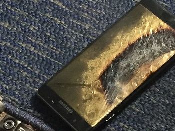 Un Galaxy Note 7 se incendia en un vuelo