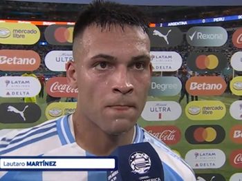 Lautaro Martínez, tras la victoria ante Perú.