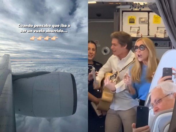 Marta Sánchez y Carlos Baute sorprendieron con su hit durante un vuelo con turbulencias