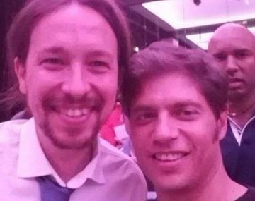 Kicillof viajó a España para apoyar a Podemos