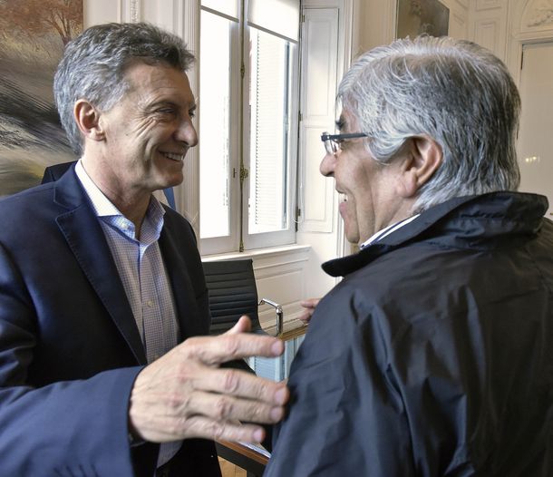 Macri junto con Moyano
