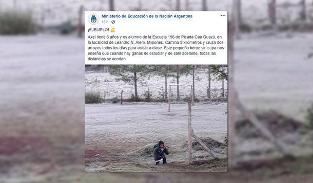 Este es el mensaje que publicó el Ministerio de Educación