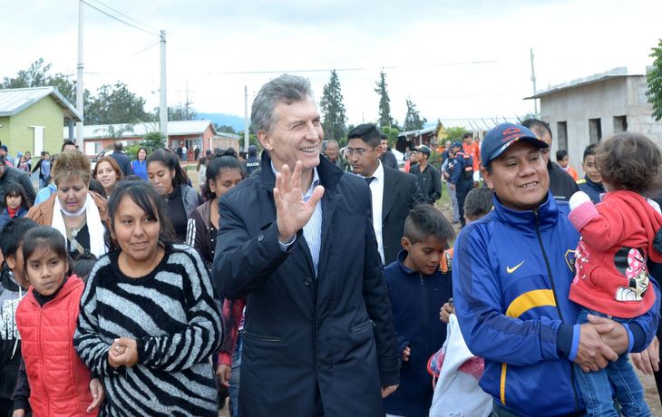 El presidente Macri durante una visita en 2016 a Jujuy.