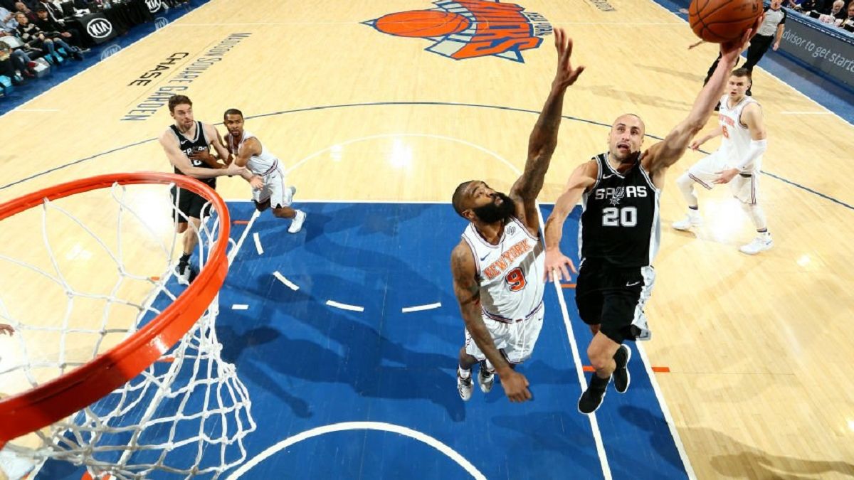 El triple increíble de Ginóbili en la victoria de los Spurs ante los Knicks