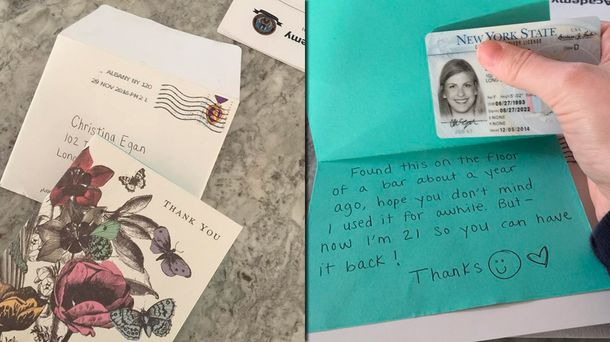 Una joven perdió su carnet y lo recuperó después de un año.