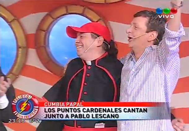 Pablito Lescano se sumó al éxito de la Cumbia Papal