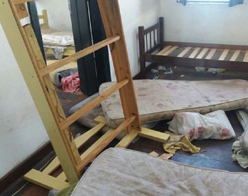 Así quedó la habitación de los argentinos