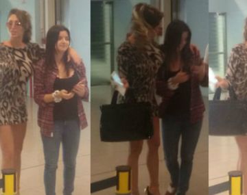 Las fotos de la Griega antes de volar a Paraguay en el aeropuerto