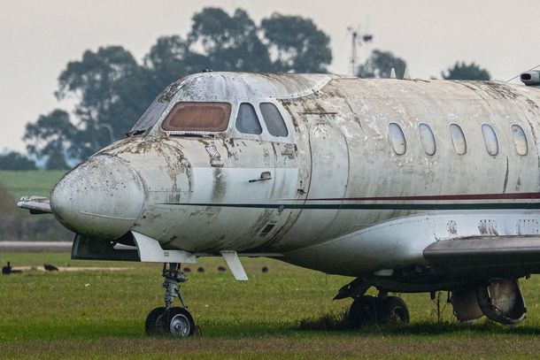 El avión Hawker utilizado para el Plan Cóndor está abandonado en Uruguay desde 2008.