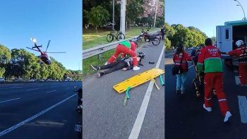 espectacular rescate en helicoptero de un joven motociclista en la avenida general tras un choque espectacular rescate en helicoptero de un joven motociclista en la avenida general tras un choque