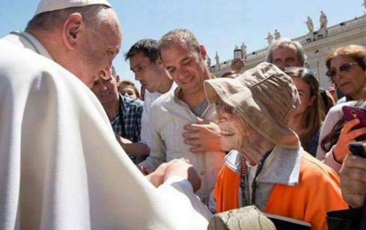 La abuela que caminó de Tucumán a Luján se reunió con Francisco
