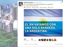 mauricio macri convoco por twitter a los portenos al 8n mauricio macri convoco por twitter a los portenos al 8n