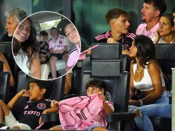 El enojo de Antonela Roccuzzo con Ciro Messi durante el partido del Inter de Miami