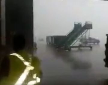 Así fue el temporal en Aeroparque