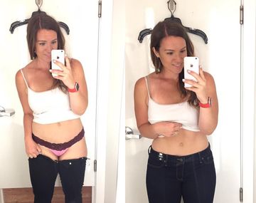 Una foto de dos pantalones del mismo talle y marca que se viralizó&nbsp;