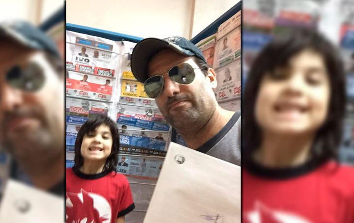 Igual que Marcelo Tinelli: Listorti también fue a votar  en las PASO junto a su hijo