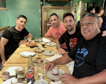El festejo de Messi con Tapia