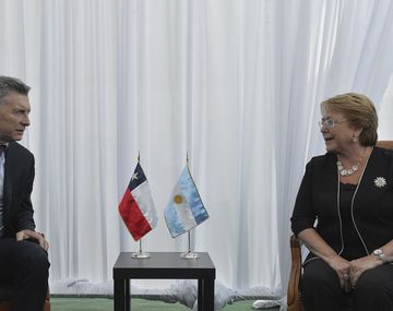 Mauricio Macri se reunió con su par de Chile, Michelle Bachelet.