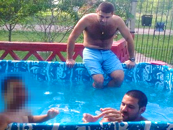 Marcelo Tagliaferro junto a Javier ¨La Hiena¨Quiroga (Foto Online 911)