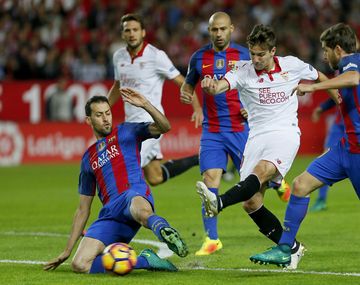Luciano Vietto, uno de los argentinos titulares en el conjunto de Sampaoli