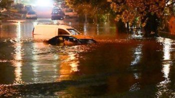 Fuerte temporal en Mar del Plata.