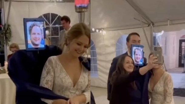 Ocurrentes: un novio faltó a su casamiento pero fue reemplazado por un maniquí y un iPad