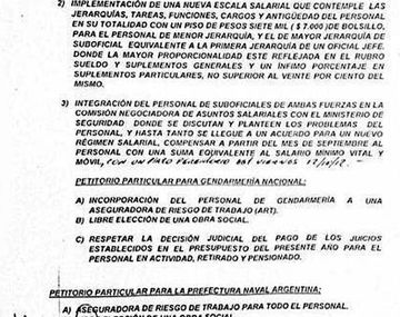 Sergio Berni firmó el petitorio