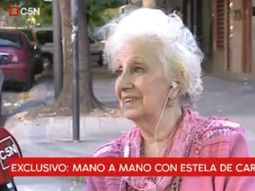 Estela de Carlotto: Están tratando de minimizar y de que olvidemos a toda costa