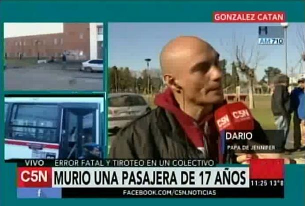 El papá de la joven baleada en un colectivo: El que la mató se me reía en la cara
