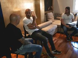 El rosarino escuchó atentamente a Sampaoli y Beccacece El rosarino escuchó atentamente a Sampaoli y Beccacece