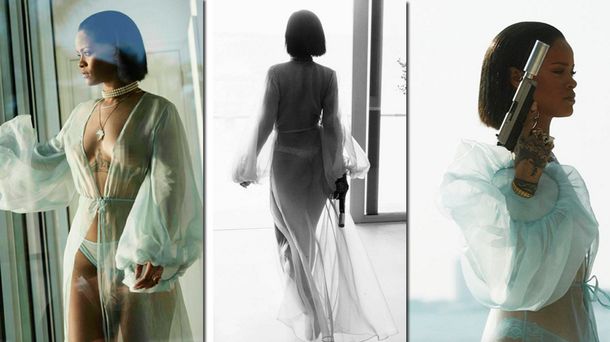 Las polémicas fotos de Rihanna en Instagram: desnuda, con un arma y fumando marihuana
