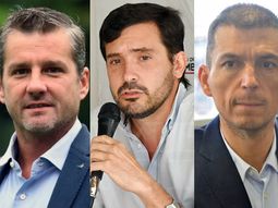 Los diputados expulsados de la UCR: Mariano Campero, Martín Arjol y Luis Picat.